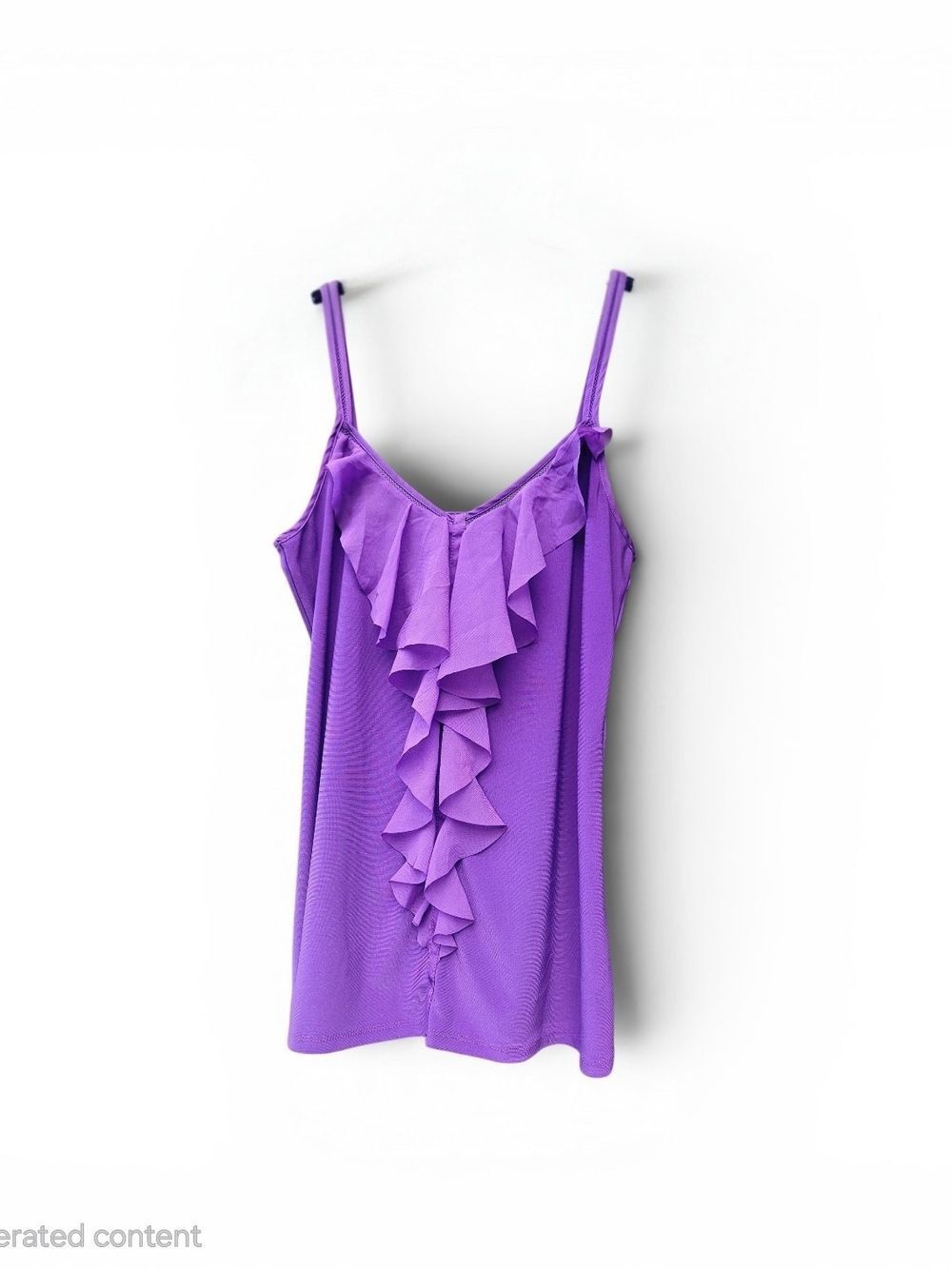 WHBM Purple Ruffle Front Camisole Tank Top Size Medium